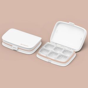 Pilulier À 4 Compartiments, Boîte À Médicaments Portable Pour Les Voyages Et L'extérieur, Organiseur De Pilules En Plastique (Blanc, Six Compartiments) - Neuf