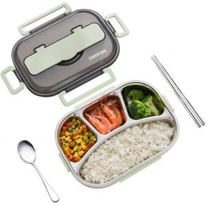 1 Sac À Isotherme Repas Avec 3 Couverts De Camping, Sac À Lunch Box Avec Feuille D'aluminium Isolée, Glaciere Isotherme Repas Imperméable Pour Femmes Hommes Enfants École E Bureau (Bleu) - Neuf