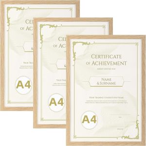 Lot de 3 Cadre Photo 10x15 cm Noir, Élégant Cadre 10x15 en PVC - Pour le Bureau, le Salon et la Chambre à Coucher, Affichage Mural ou Sur Table - Neuf