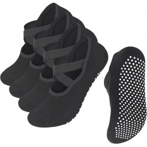 Lot De 2 Paires De Chaussettes De Yoga Antid&eacute;rapantes Pour Femme, Pour Yoga, Pilates, Barre, Danse, Ballet, Arts Martiaux, Trampoline, Fitness - Neuf