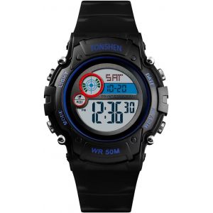 Eryi-Enfants Digitale Montre Homme 50m Etanche Led Rétro Eclairage Outdoor Militaire Sport Montres Bracelet Plastique Caisse Et Caoutchouc Ruban - Neuf