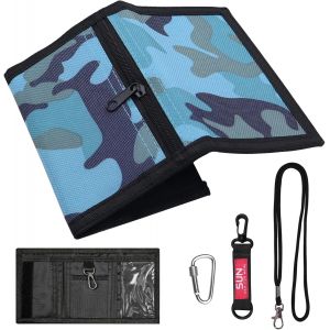 TRAHOO-Portefeuille Camouflage pour Enfant Trois Volets Portefeuille de Sport Portefeuille Mince en Toile Porte Monnaie Enfant Adolescent pour Gar&ccedil;ons Homme z&eacute;ro Portefeuille(Bleu) - Neuf