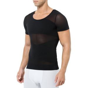 Ulteronixshop-D&eacute;bardeur De Compression Homme Sans Manche Gainant Minceur Sous-V&ecirc;tements Musculation Sport Top Body Shaper Maillot De Corps Ventre Plat Homme, Noir/Blanc(S-Xxl) - Neuf