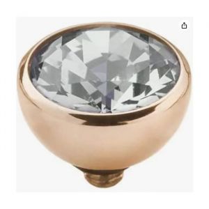 Melano - Pierre Pour Bague Twisted Bague Or Rose Gris Petit - Neuf