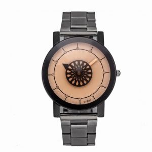 Strass Décoration Pointeur Creux Cadran Acier Bracelet Montre - Neuf