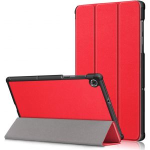 Etui Pour Lenovo Tab M10 Fhd Plus Tb-X606f Tb-X606x - Pu Cuir Smart Cover Pochette Pour Lenovo Tab M10 Plus 2e G&eacute;n Tablette 10,3 Pouces Coque Housse De Protection,Rouge - Neuf