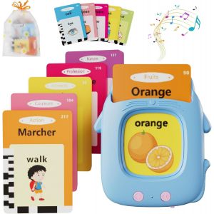Eryi-Cartes Éducatives Pour Enfants De 1 2 3 4 5 6+ Ans[224 Mots], Cartes Flash Parlantes, Machine À Cartes Pour L'apprentissage Précoce, Jeux Educatif Français Anglais, Cadeaux D'anniversaire (Bilin - Neuf