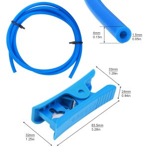 MEVRONISSHOP-Tubes PTFE Bowden 1M pour Ender 3 Ender 5 / CR-10 CR-20 Series/Filament de 1.75mm avec coupe-tube, 2 X KJH04-M6, et 2 joints PC4-M10 - Neuf