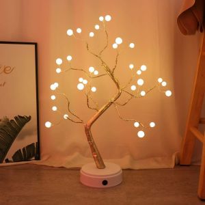 LED Lumi&egrave;re d'Arbre, 36 LED Perles de Lumi&egrave;re de Nuit, BRICOLAGE R&eacute;glable Branches en Fil de Cuivre de l'Arbre de cr&eacute;ation pour la F&ecirc;te de Mariage D&eacute;coration, D&eacute;coration de No&euml;l Cadeaux - Neuf