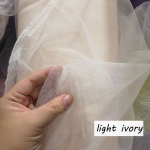 Tissu En Tulle Doux,Moustiquaire En Gaze 36a,Tissu En Maille Pour Robe De Soirée De Mariage,Jupon Tutu,Bricolage - Type Light Ivory-5meters - Neuf