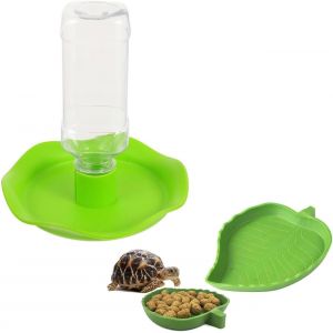 Asfasfq-Lot De 2 Distributeur D'eau Pour Reptile, Bols Abreuvoir Tortue, Bol D'eau De Nourriture Pour Reptiles, Pour Petits Animaux Domestiques Reptile,Tortue, Hamsters, Lézard, Araignée, Scorpion - Neuf