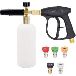 Pistolet de lavage à pression, pistolet à mousse de neige, Blaster à mousse, avec embout de buse de nettoyeur haute pression, pistolet de lavage à Jet - Neuf