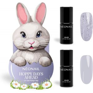 Semi-Permanent Uv Nail Polish - Nail Polish Set - Hoppy Days Ahead - Easter Bunny Set - 2 X 7.2 Ml - Neuf