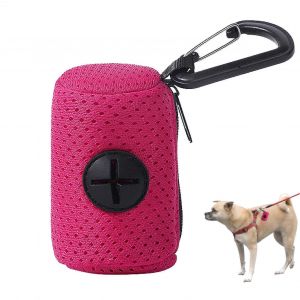 Portable Les Excr&eacute;ments De Chien Porte-Sac &Agrave; Fermeture &Agrave; Glissi&egrave;re Sac &Agrave; D&eacute;chets Distributeur De Tissu De Maille De La Pi&egrave;ce Jointe De Grande Capacit&eacute; De Marche En Plein Air De La Randonn&eacute;e - Neuf
