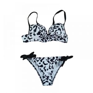 Hard Bag Round-Up Maillot De Bain Blanc Léopard Confortable Tissu Cool Sous-Vêtements 2 Pièces Pour La Natation, La Baignade, La Piscine (L) - Neuf