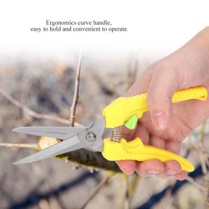 HJLIAN Ciseaux de jardinage en acier inoxydable a pointe droite pour plantes et fleurs - Neuf