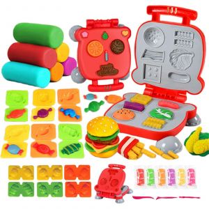 Jouet de moulage coloré pour fabriquer des hamburgers et des glaces, jouet créatif en argile, cadeau pour enfants et tout-petits, vacances-Vieillard - Neuf