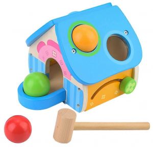 Jouet &eacute;ducatif en bois pour enfants, marteau, apprentissage pr&eacute;coce, cadeau - Neuf