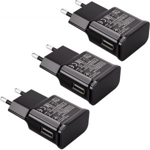 3-Pack Chargeur Usb 15W Prise De Charge Compatible Avec Samsung Galaxy S22 S21 S20 S10 S9 S8 S7 Plus, A13 A14 A15 A20E A55, Z Flip3, Z Fold3 5G, Note 8/9, Chargeur Rapide D'Origine De Remplacement - Neuf