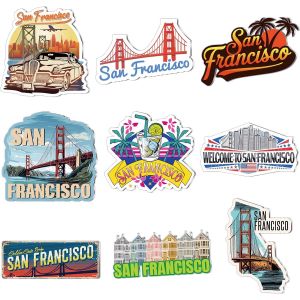 BMTTERQGWO-18 aimants frigo San Francisco stickers magnetiques souvenirs metal cadeaux decoration maison - Neuf