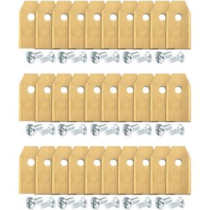 30 Pcs Lame de Rechange 35x18x0.75mm Acier Inoxydable Lames de Lames R40Li / R70Li Titane Lame de Tondeuse pour Automower Husqvarna et Gardena - Neuf