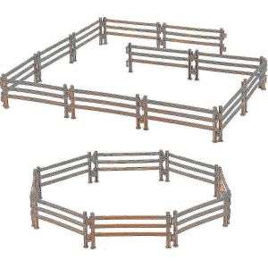 40 Pcs Ferme Animal Clôture Playset En Plastique Écurie Corral Jouet Pour Grange,Paddock Cheval Enclos Accessoires - Neuf