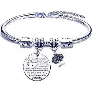 Eryi-Fete Des Meres Cadeau Maman Fille Cadeau Fete Des Meres Bracelet Maman Fille Cadeau Anniversaire Maman Fille Cadeau Maman Fille Original Cadeau Pour Maman Fille Cadeau Maman Pas Cher - Neuf