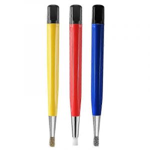 3pcs / Set Fibre De Verre Acier Scratch Brosse Stylo Fibre Poils Polonais Montre Rouille Dirt Remover Bijoux Ci - Neuf