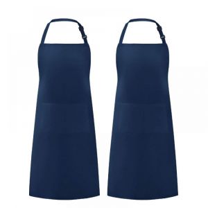 2 Pi&egrave;ces Tablier De Jardinier Bleu Tablier De Cuisine Caf&eacute; Barbecue Composition Florale V&ecirc;tements De Travail Tablier Licou - Neuf