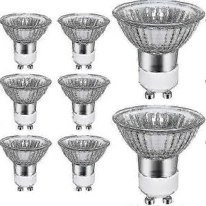 Ampoules Halogènes Gu10,Paquet De 8 50w Spot Halogène Gu10,Ac 220v-240v,700 Lumens,3000k Blanc Chaud - Neuf