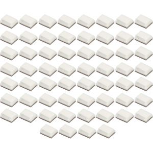Chenquansarl-Lot De 60 Clips De Montage Pour Bande Lumineuse Led Avec Adhésif Puissant, Supports De Serrage Blancs Pour Ruban Led 3528 5050 De 10 Mm De Large, Organisateur De Bandes Lumineuses Pour M - Neuf