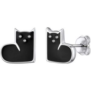 Boucles D'oreilles Femme Argent 925, Clou D'oreille Chat/Chien/Cochon/Koala/Croix, Piercing Oreille Cartilage Pour Femmes Filles - Neuf