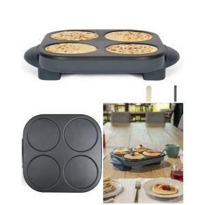 Cr&ecirc;pi&egrave;re - LIVOO - 4 Mini cr&ecirc;pes Party &Eacute;lectrique - 1500 W - 4 x &Oslash;12 cm - Rev&ecirc;tement antiadh&eacute;sif - Neuf