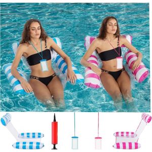 Kal-2pcs Hamac Gonflable D'eau,Hamac De Piscine 4 En 1,Flotteur Gonflable Pour Piscine,Jouet D'eau - Neuf
