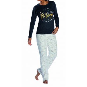 Pyjama Coton Melissa Brown Disco Reversible Gris - Neuf