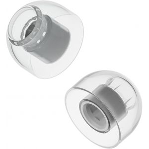 LORANKA-T-500 Lot de 2 paires d'embouts en silicone avec structure d'&eacute;quilibre de pression d'air brevet&eacute;e, coussinets de rechange pour &eacute;couteurs intra-auriculaires, am&eacute;lioration transparente de basse - Neuf