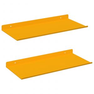 vidaXL &Eacute;tag&egrave;re Murale 2 pcs Jaune moutarde 40 x 18 x 2,5 cm - Neuf