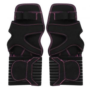 Gants De Fitness Boodun Avec Dragonne Pour Halterophilie, Entrainement, Gym (Rose Rouge, S/M) - Neuf