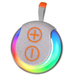 Enceinte Bluetooth Portable LED RGB Avec Son Stéréo 360° Pour Camping Gris YONIS - Neuf