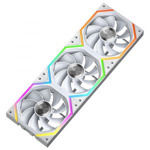 Build Blocks Uni Daisy Chain Rgb Pc Ventilateur 120Mm 3Er Pack,2000Rpm/62.36Cfm,5V3Pin Argb Und 12V4Pin Pwm Ventilateur (Blanc Reverse Blade) - Neuf
