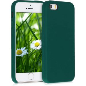 TRAHOO-Housse Compatible avec Apple iPhone SE (1.Gen 2016) / iPhone 5 / iPhone 5S Coque - Housse de t&eacute;l&eacute;phone Protection Souple en TPU Silicone - Vert Bouteille - Neuf