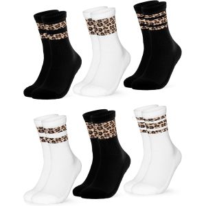 Kalanka-Chaussettes Sport Motif L&eacute;opard Femme Lot De 6 (Mod&egrave;le: Nala) - Neuf