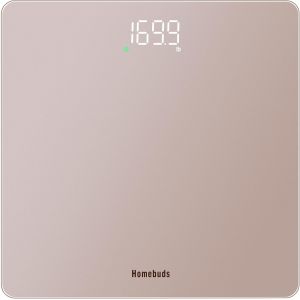 Homebuds Balance Pese Personne, Haute Pr&eacute;cision Assur&eacute;e Par Pese Personnes Professional Factory Depuis 2001, Led Blanche Brillante Et Marcher Sur, 3*Aaa Incluses, 400lb/182kg, Or Rose - Neuf