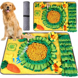 Tapis De Chien Snuffle Mat,Tapis Éducateurs Pour Chiens Dog Puzzle Toys Tapis De Fouille Alimentation Lente Jouet Tapis Lavable Reniflant De Chien Couverture Pliable (75 * 50.5cm) Orange - Neuf