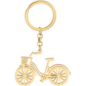Kal-Porte-Cl&eacute;s V&eacute;lo &Eacute;l&eacute;gant En Acier Inoxydable Cadeaux Pour Passionn&eacute;s De V&eacute;lo Femmes Filles Cl&eacute; De Voiture Bijoux D&eacute;licats - Neuf