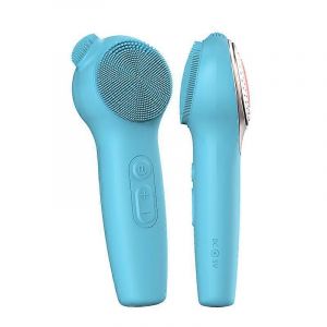 Brosse Nettoyante &Eacute;lectrique En Silicone Pour Le Visage, Id&eacute;ale Pour &Eacute;liminer Les Points Noirs Et Am&eacute;liorer L'acn&eacute;. Brosse Exfoliante Et Massante Pour Un Nettoyage En Profondeur, Utilisable Sous La Douche (Bleue). - Neuf