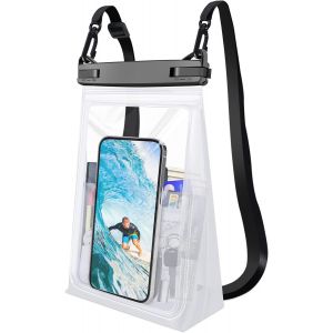 KAL-Pochette &Eacute;tanche Smartphone 8.5 Pouces, Sacs &Eacute;tanches Sous-Marins, Protection Contre L'Eau Pour T&eacute;l&eacute;phone Portable Pour La Natation, Ipx8 Coque De T&eacute;l&eacute;phone &Eacute;tanche Pour Iphone 14 13 12 11 Samsun - Neuf