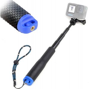 JGD-Perche &agrave; selfie &eacute;tanche, 17,8 cm &agrave; 58,4 cm, courte extension compacte pour GoPro Hero 12 11 10 9 8 7 6 5 4 Session Max Insta360 X3 GO3 AKASO DJI Osmo Action 4 3 2 1 - Neuf