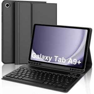 Clavier Pour Samsung Tab A9+/A9 Plus 11"", Coque Clavier Galaxy Tab A9 Plus, Azerty Clavier Bluetooth Magnétique Détachable Pour Tablette Samsung A9+/A9 Plus 11"", Noir - Neuf