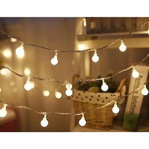 KAL-Guirlande Lumineuse En Forme De Globe Usb Pour Noël, Jardin, Terrasse, Fête, Intérieur Ou Extérieur, Chambre À Coucher (3 M U2013 20 Led, Blanc Chaud) - Neuf